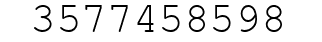 Number 3577458598.