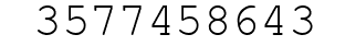 Number 3577458643.