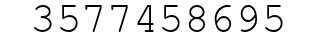 Number 3577458695.