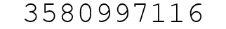 Number 3580997116.