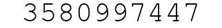 Number 3580997447.