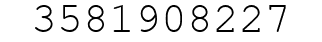 Number 3581908227.