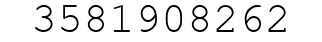 Number 3581908262.