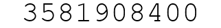 Number 3581908400.