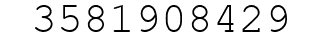Number 3581908429.