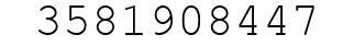 Number 3581908447.