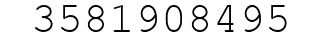 Number 3581908495.