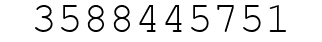 Number 3588445751.