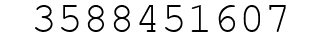 Number 3588451607.