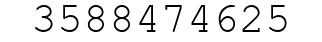Number 3588474625.