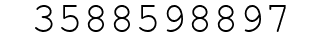 Number 3588598897.