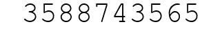 Number 3588743565.
