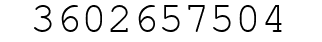 Number 3602657504.