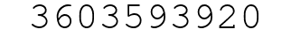 Number 3603593920.