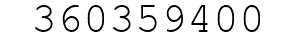 Number 360359400.