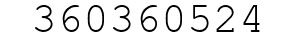 Number 360360524.
