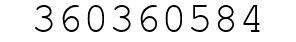 Number 360360584.