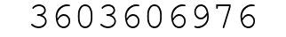 Number 3603606976.