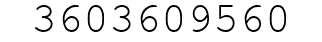 Number 3603609560.