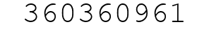 Number 360360961.