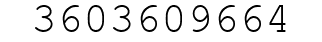 Number 3603609664.