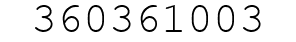 Number 360361003.