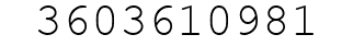 Number 3603610981.