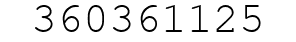 Number 360361125.