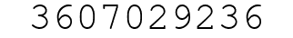 Number 3607029236.