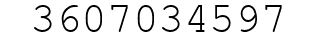 Number 3607034597.