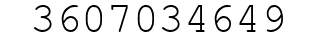 Number 3607034649.