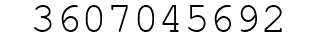 Number 3607045692.