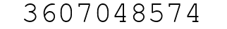 Number 3607048574.
