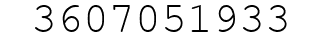 Number 3607051933.
