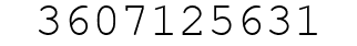 Number 3607125631.