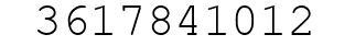 Number 3617841012.