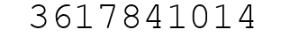 Number 3617841014.