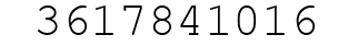 Number 3617841016.