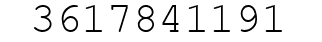 Number 3617841191.