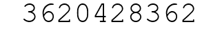 Number 3620428362.