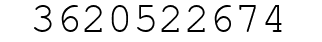 Number 3620522674.