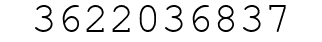 Number 3622036837.