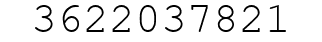 Number 3622037821.