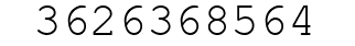 Number 3626368564.