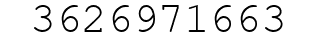 Number 3626971663.