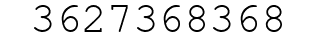 Number 3627368368.