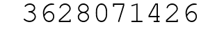 Number 3628071426.