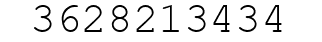 Number 3628213434.