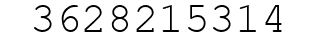 Number 3628215314.