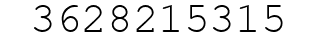 Number 3628215315.